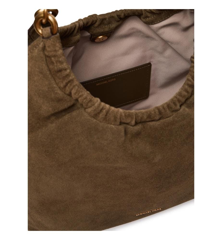 Indie Large Schultertasche aus Leder und Wildleder