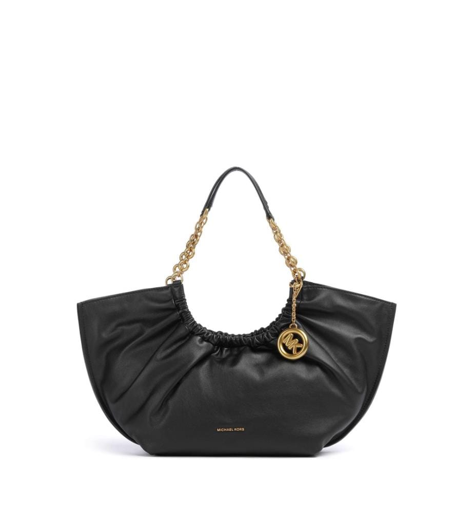 Indie Small Shopper genarbtes Leder black