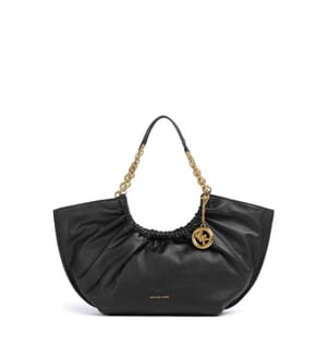 Indie Small Shopper genarbtes Leder black