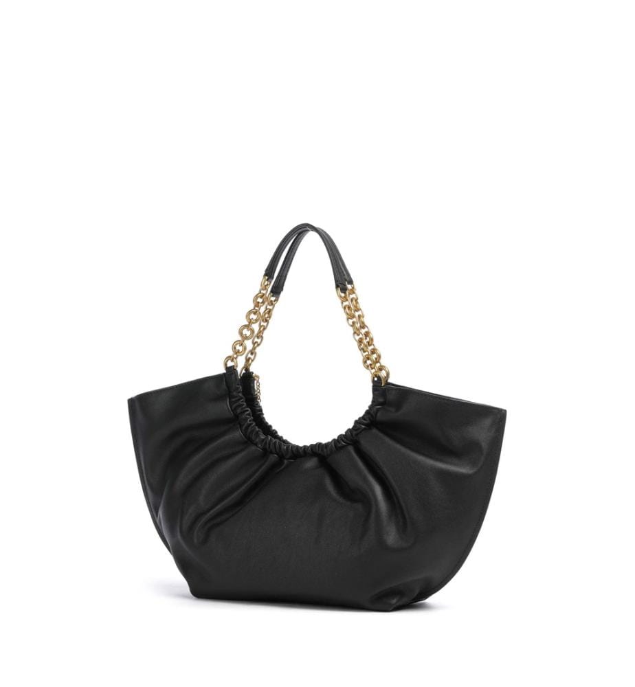 Indie Small Shopper genarbtes Leder black