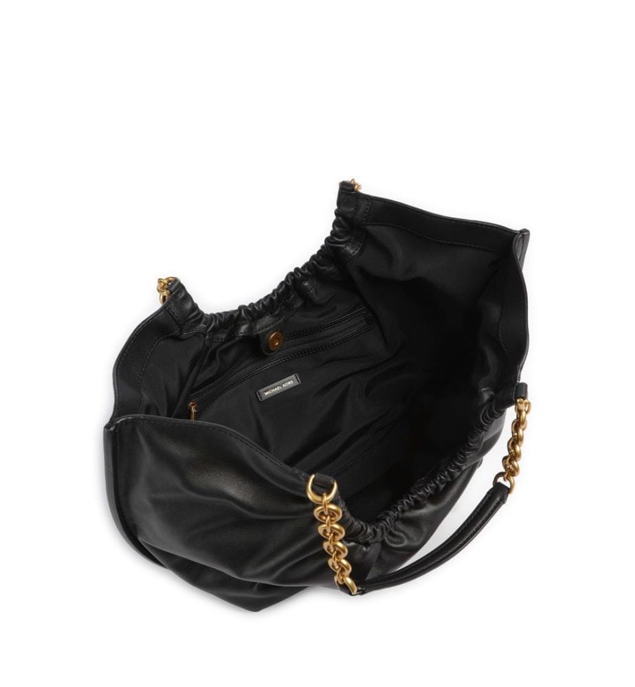 Indie Small Shopper genarbtes Leder black
