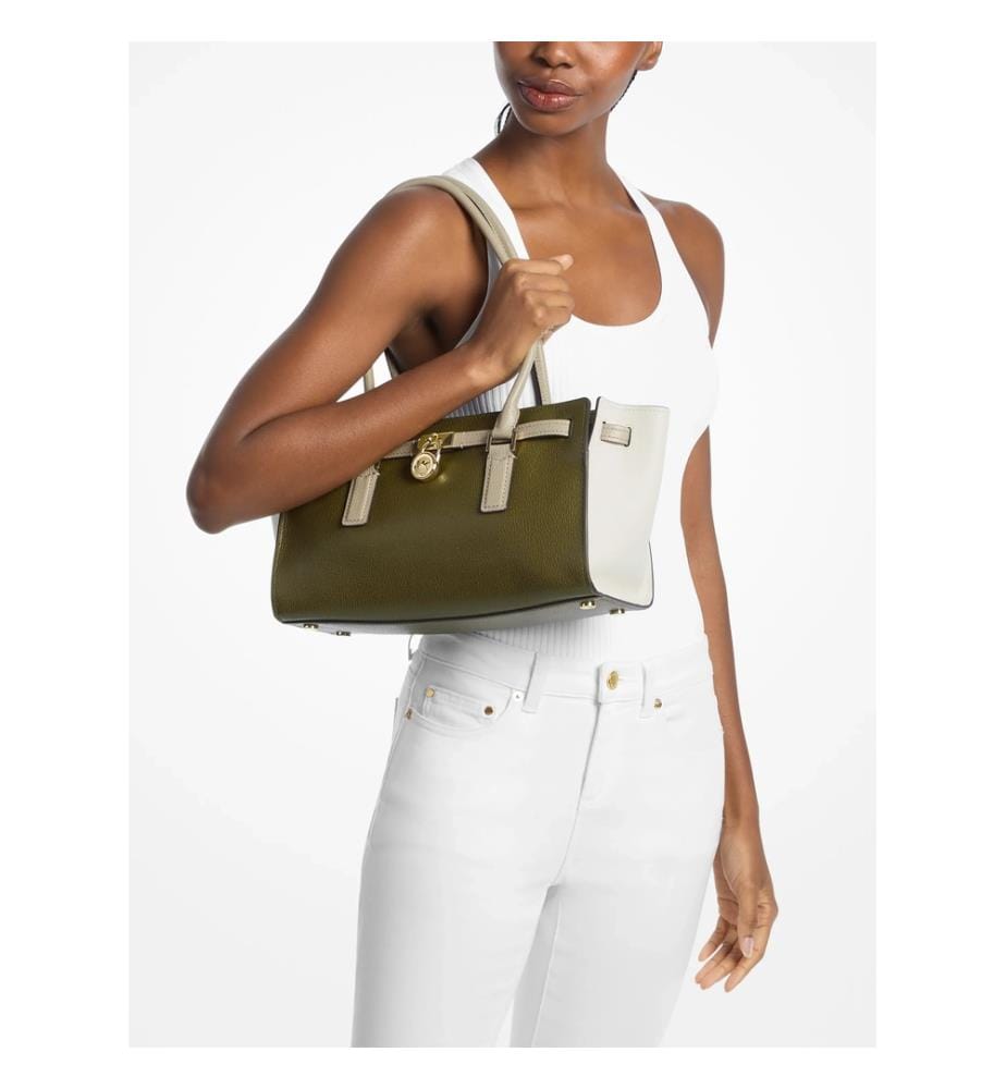 Hamilton Moderne – Kleine Ledertasche mit Farbblöcken