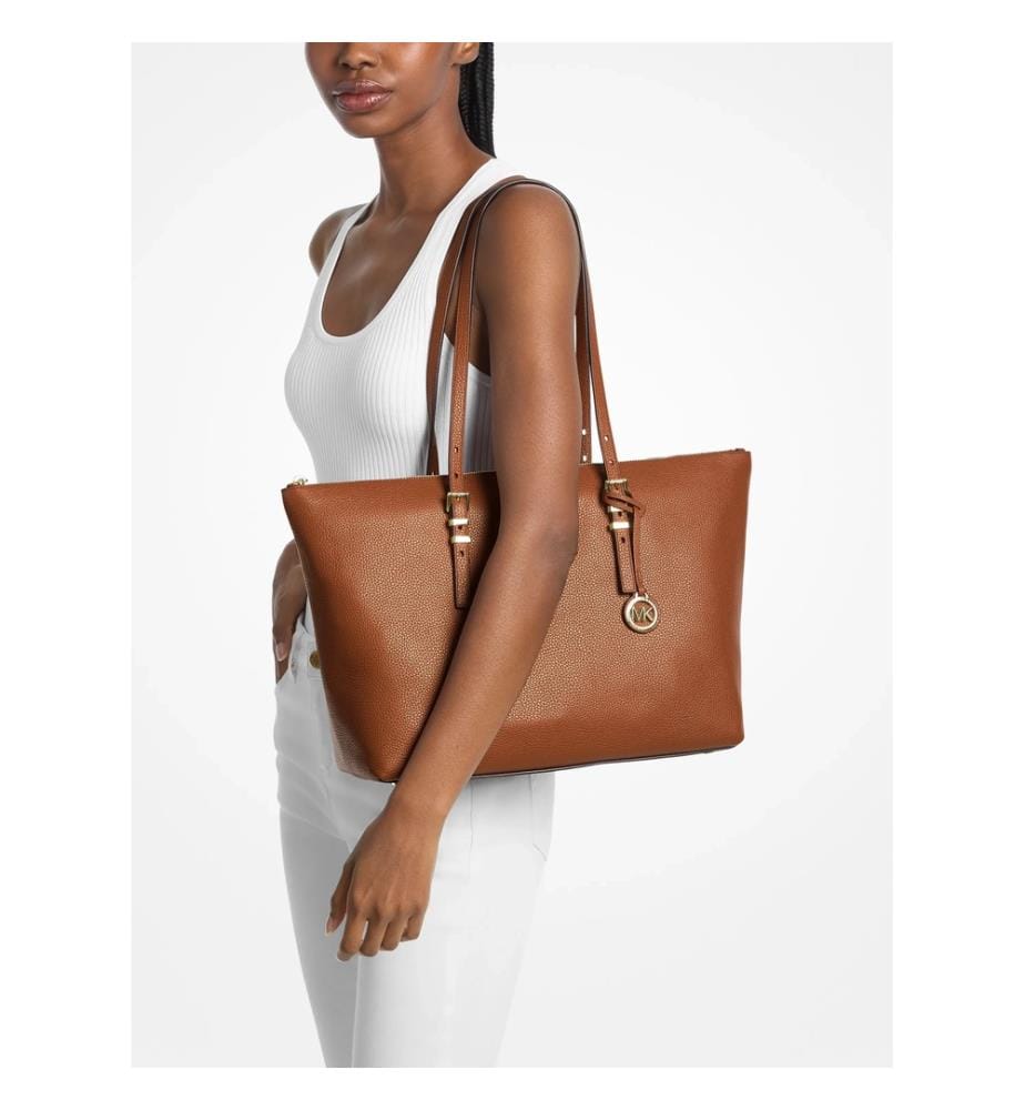 Quinn – Grosse Tote-Tasche aus genarbtem Leder