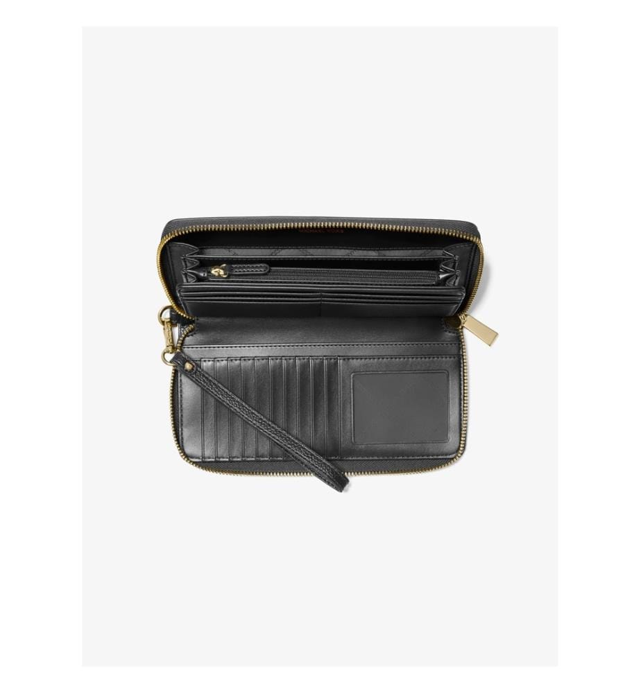 Jet Set Travel – Grosse Kontinentalbrieftasche aus genarbtem Leder
