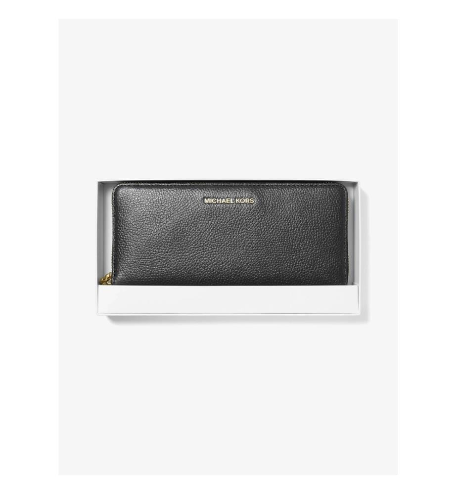 Jet Set Travel – Grosse Kontinentalbrieftasche aus genarbtem Leder