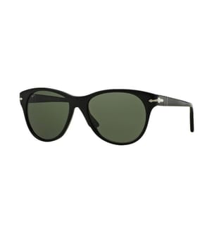 Sonnenbrille Po3134S Schwarz/Grünes Glas