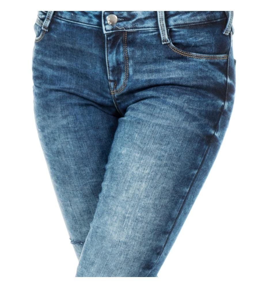 Lange Denim-Hose mit schmalem Schnitt