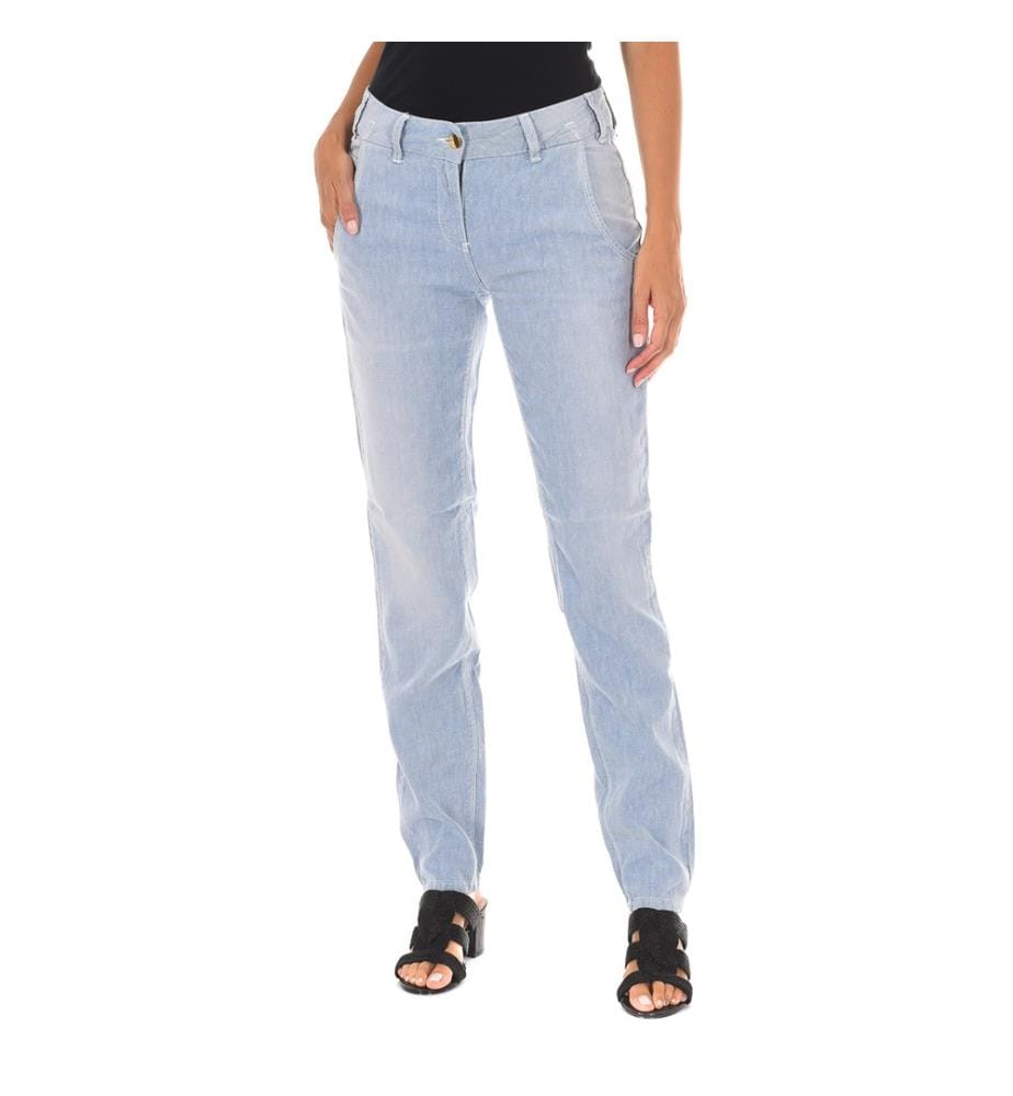 Long chino pants with narrow hems
