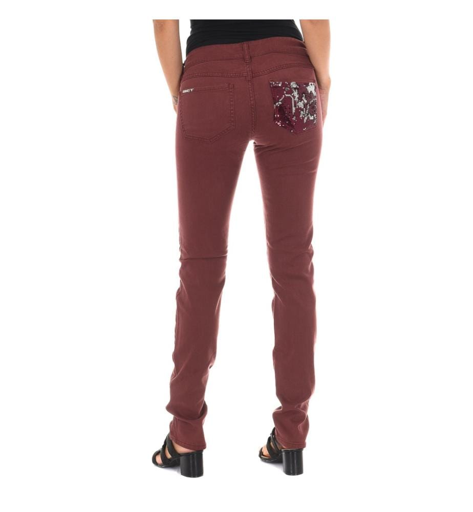 Lange Denim-Hose mit schmalem Schnitt