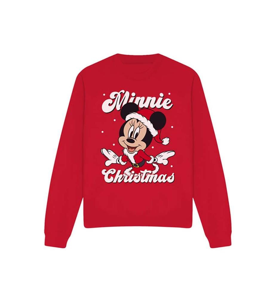 Sweatshirt Minnie Mouse Santa For Christmas Sweatshirt Rouge