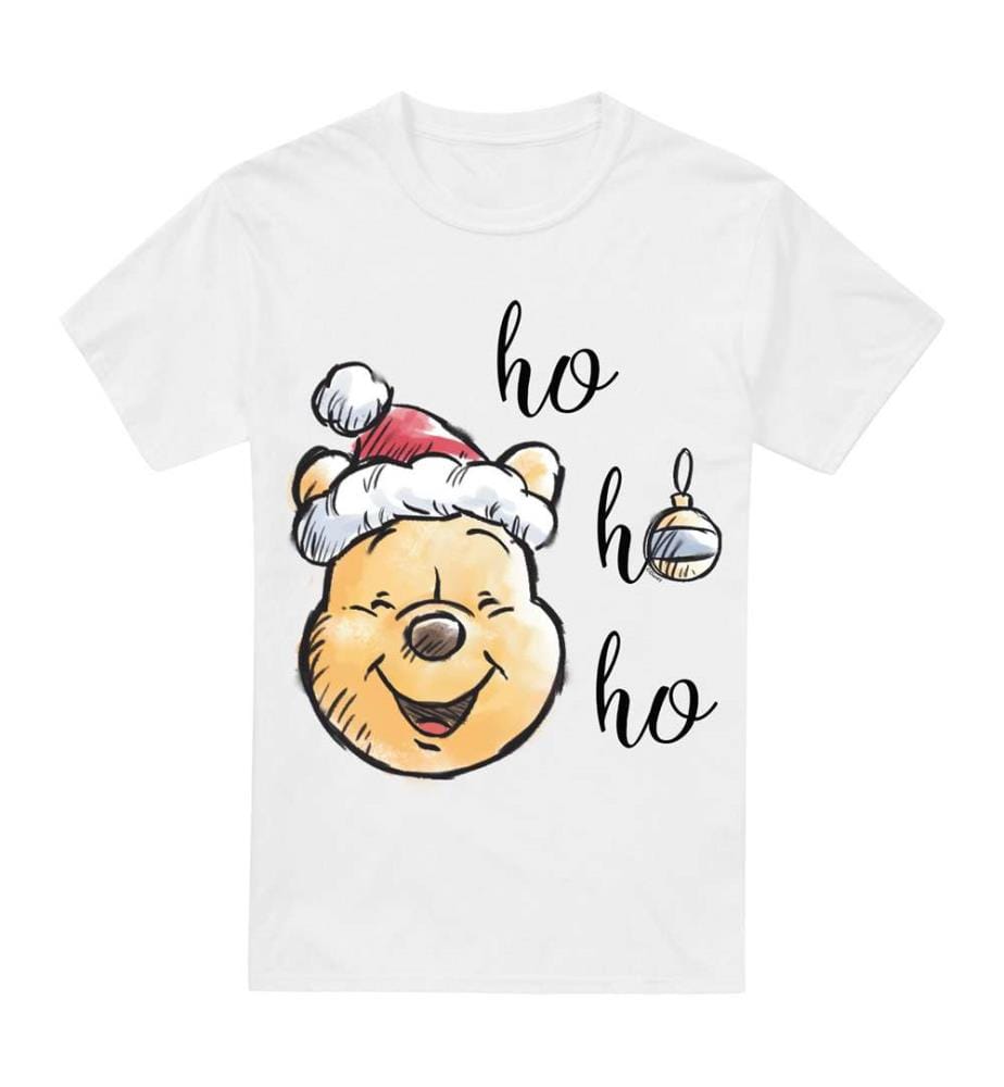 T-Shirt Winnie The Pooh Ho Ho Ho, Merry Christmas Mens T-Shirt White