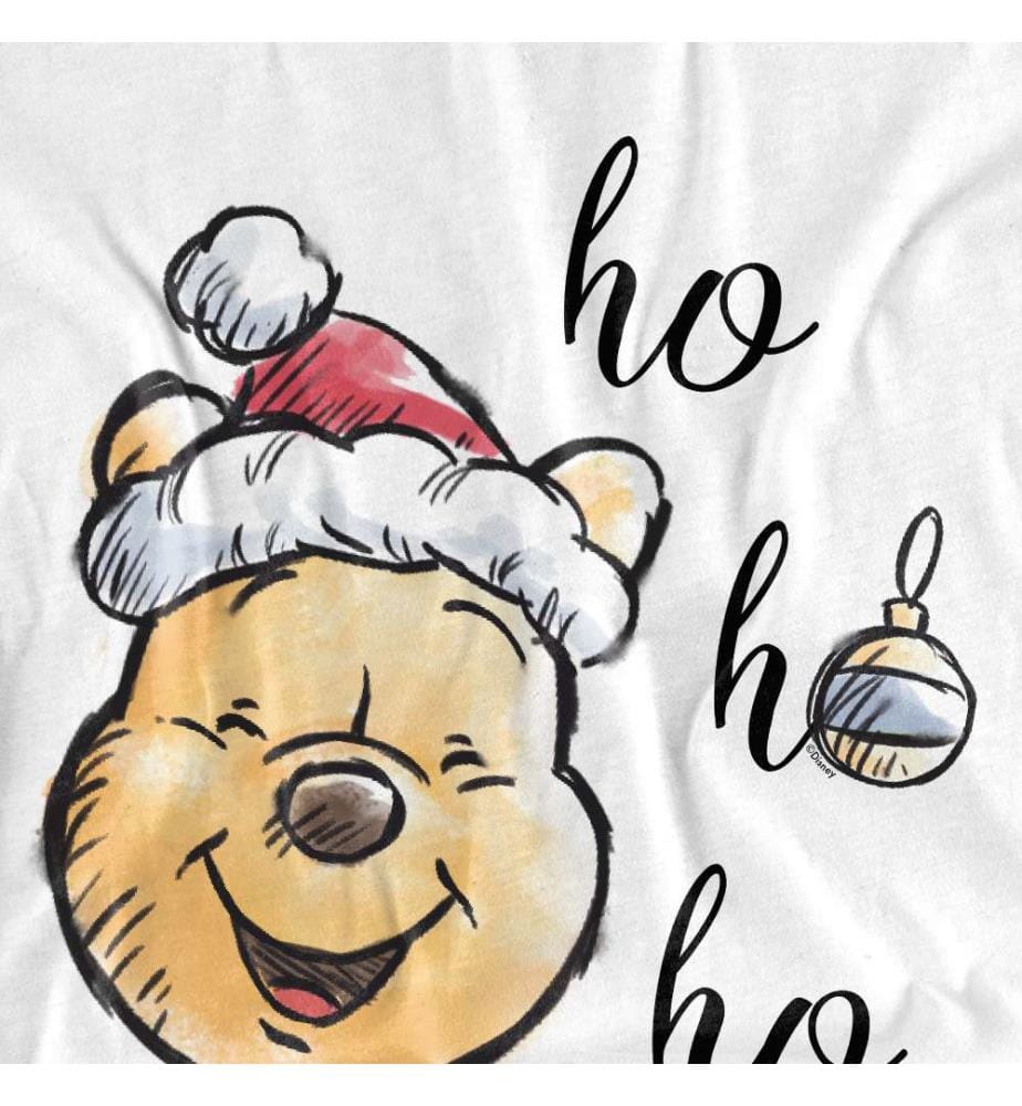 T-Shirt Winnie The Pooh Ho Ho Ho, Merry Christmas Mens T-Shirt White