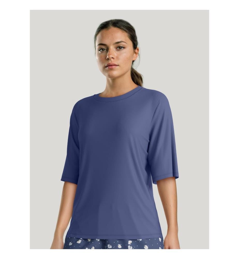 Camicia a maniche corte - Blu cobalto