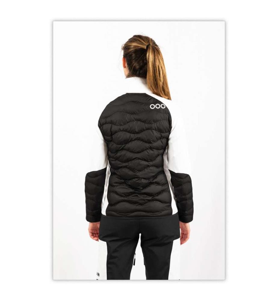 Isolierende Daunenjacke Ecoactive Hybrid - Schwarz und Weiss