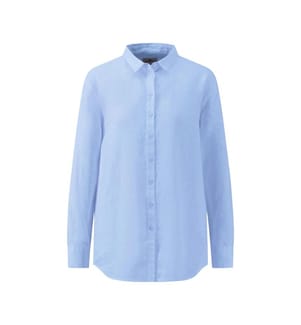 Bluse Leinen Mix - Hellblau