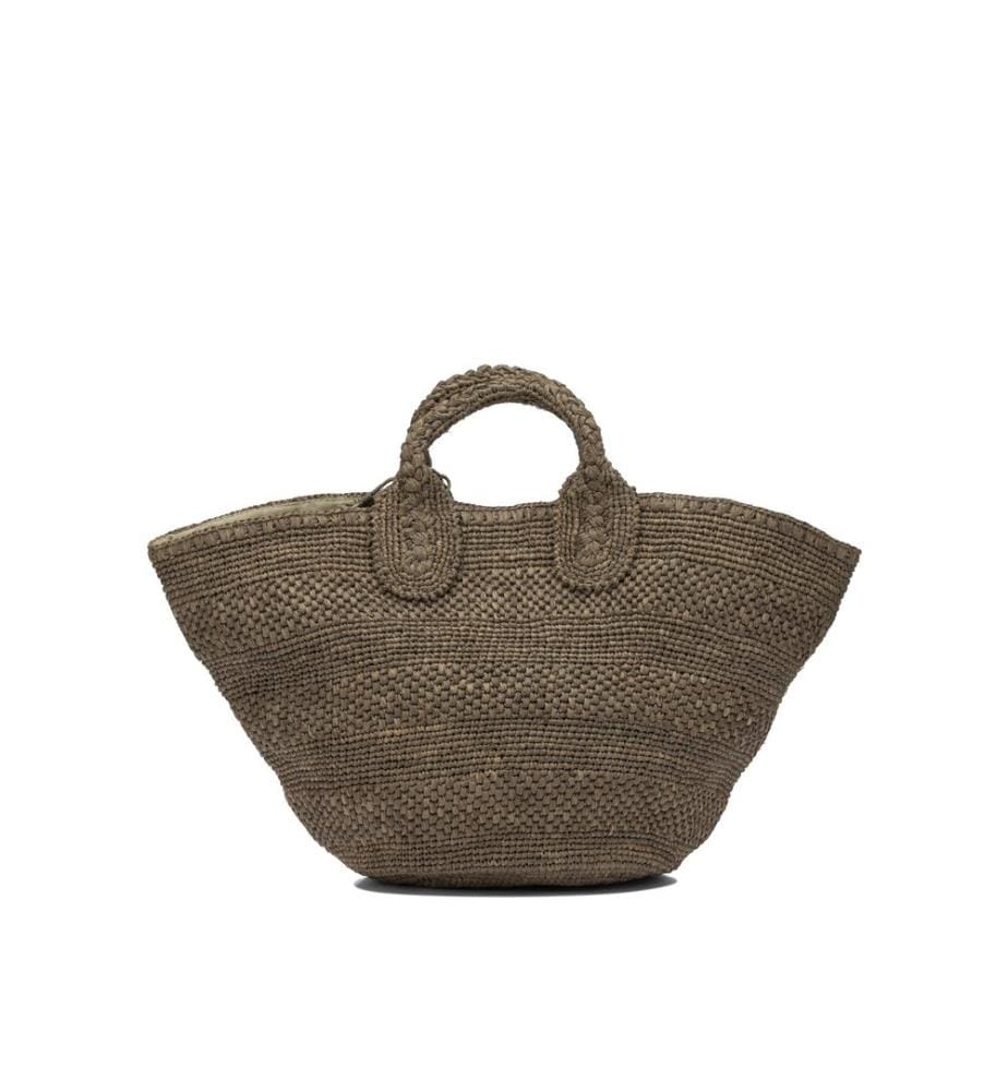 SOMA Dark Tea Chic Korbbeutel aus Bast - Braun