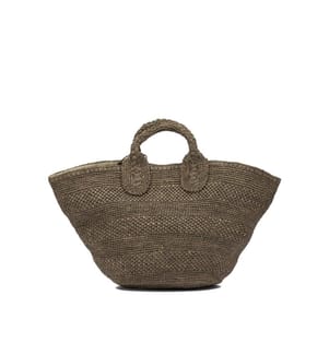 SOMA Dark Tea Chic Korbbeutel aus Bast - Braun