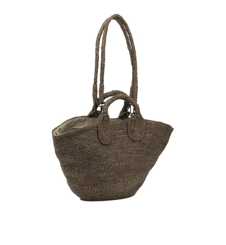 SOMA Dark Tea Chic Korbbeutel aus Bast - Braun