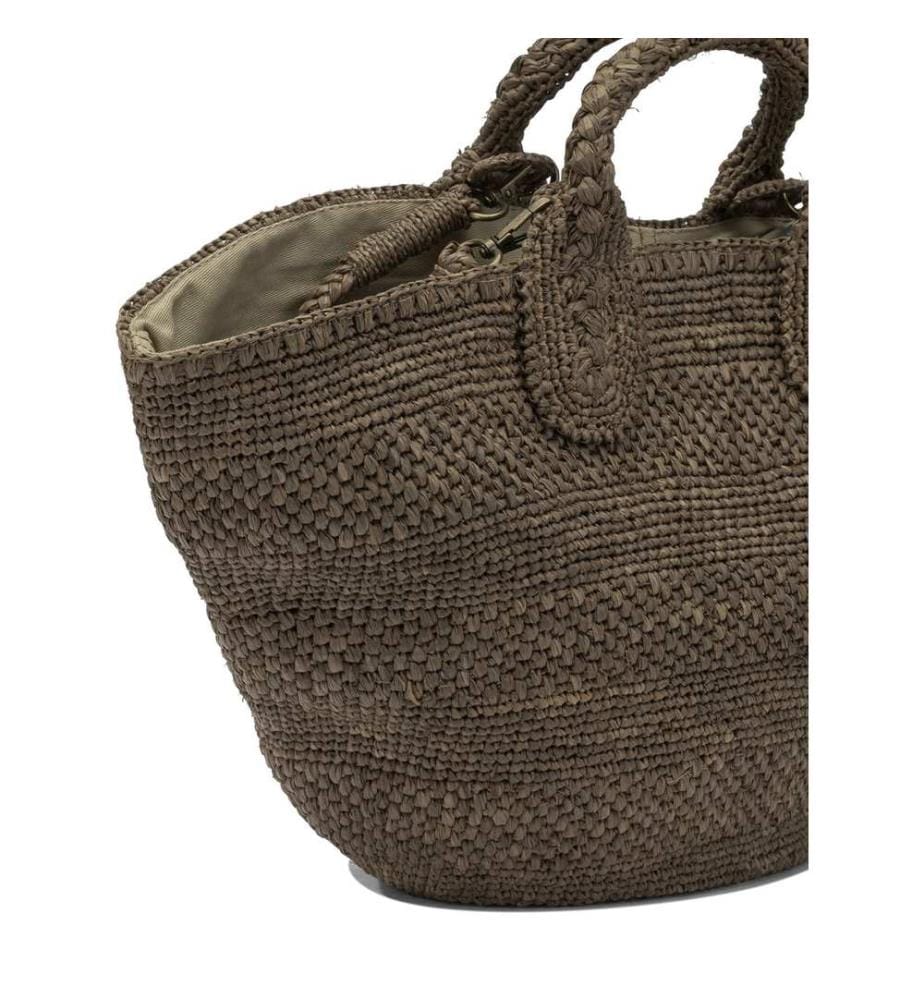 SOMA Dark Tea Chic Korbbeutel aus Bast - Braun