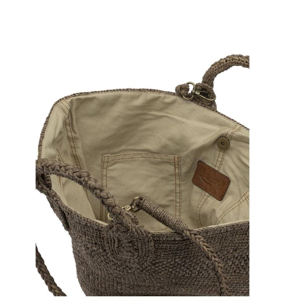 SOMA Dark Tea Chic Korbbeutel aus Bast - Braun