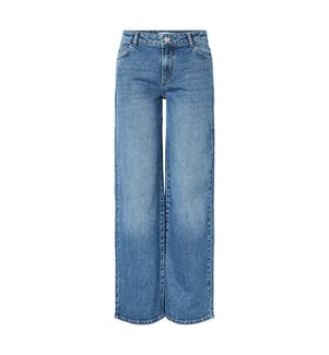 Weit geschnittene Jeans - Mittelblauer Denim