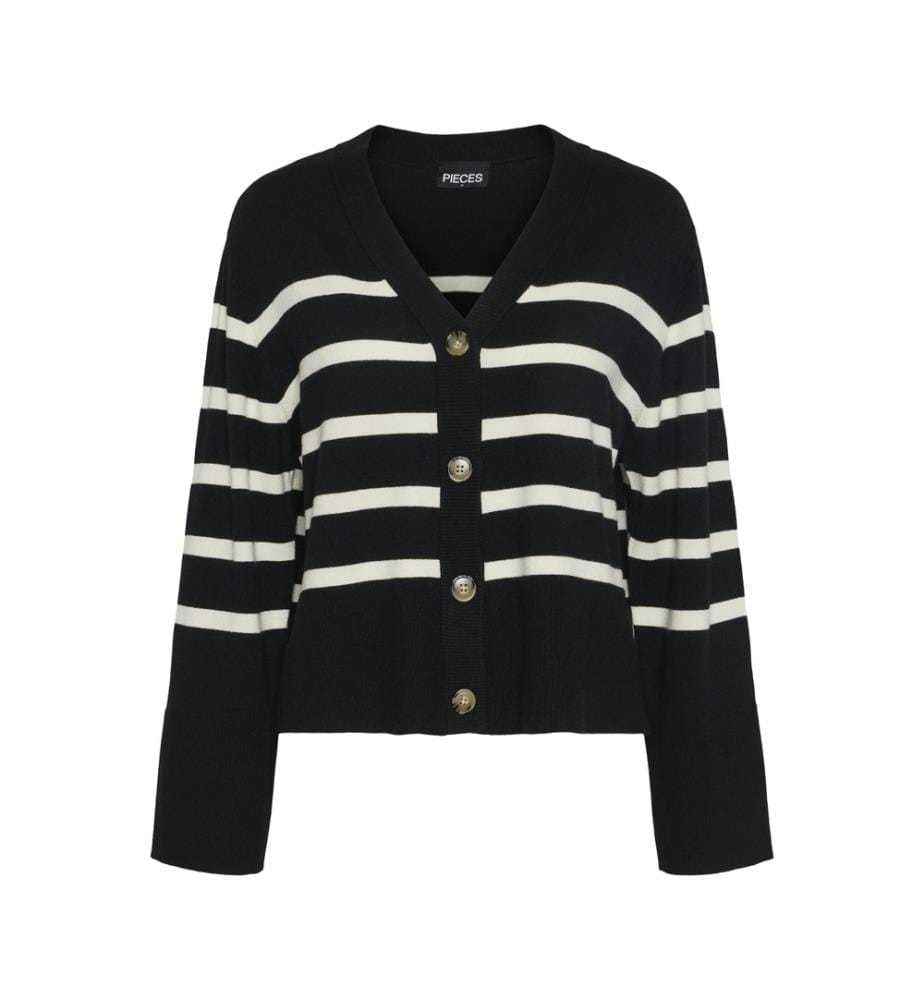 Cardigan lavorato a maglia - Bianco e nero