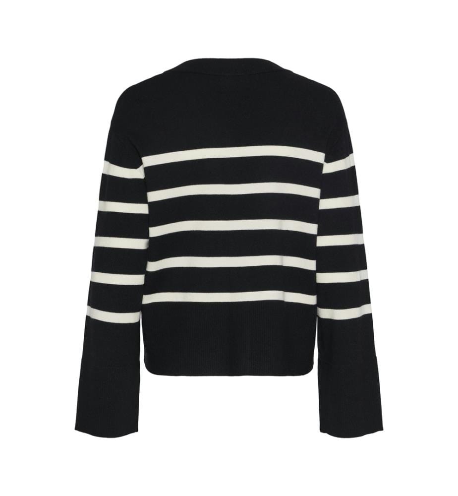 Cardigan lavorato a maglia - Bianco e nero
