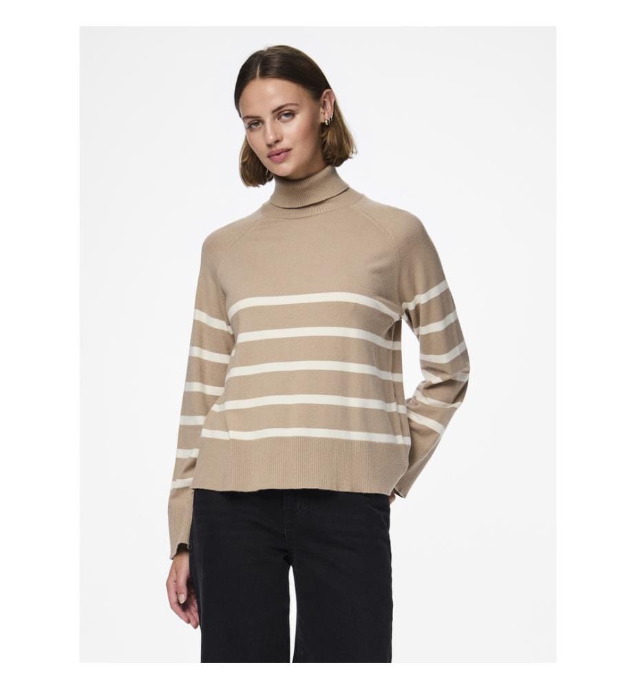 Cardigan lavorato a maglia - Argento-Mink-Bianco