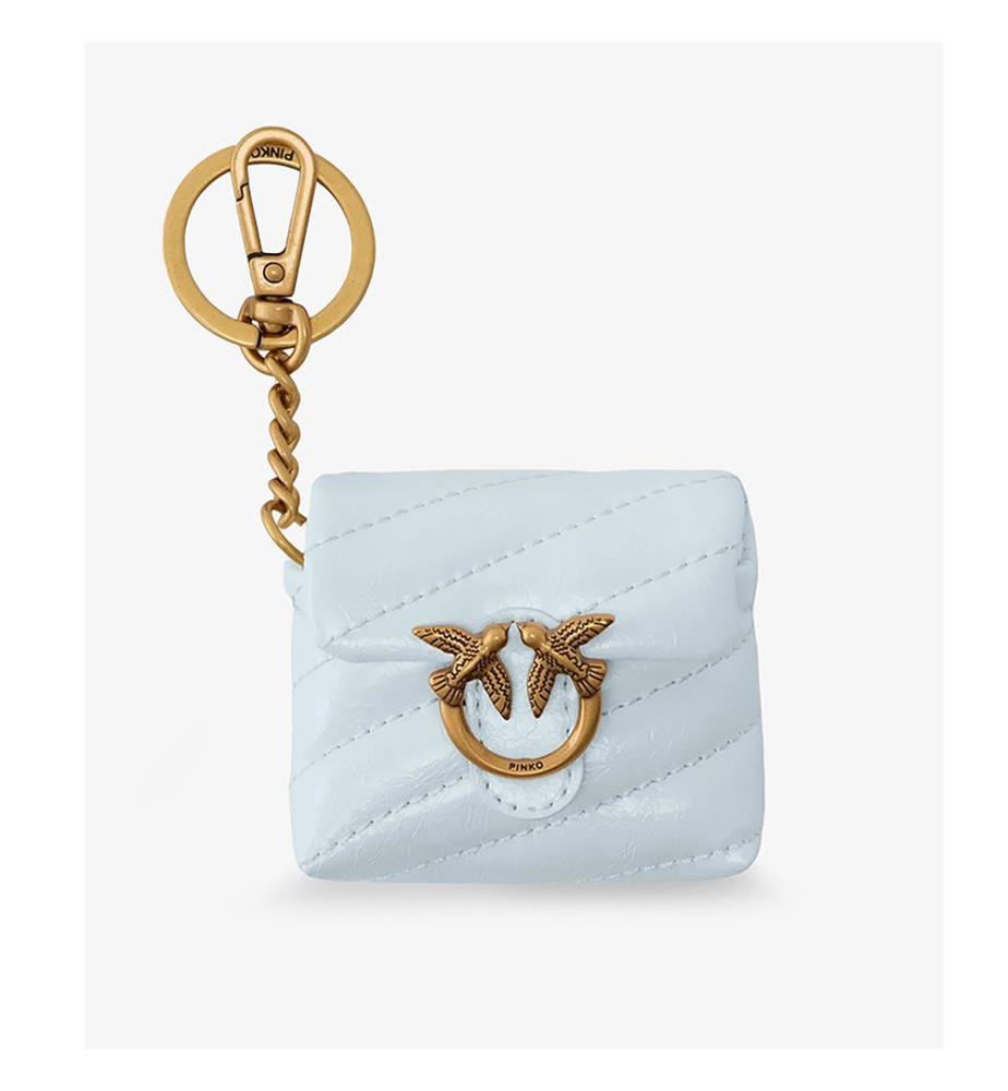 Ledertasche für Airpods - Blau