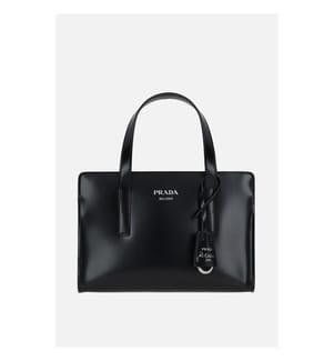 Minihandtasche Re-Edition 1995 aus gebürstetem Leder - Schwarz