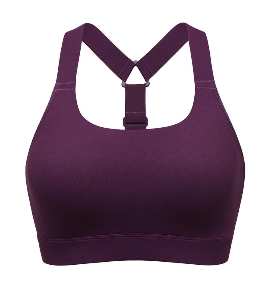 Power On Racerback High Impact Adjustable Padded Wireless Bra - Violet