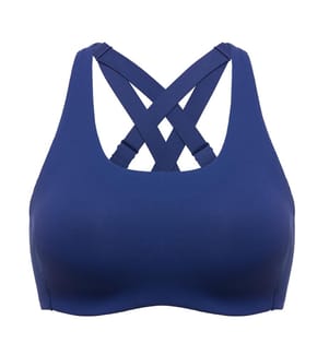 Power On Molded Cup Strappy Racerback Kabelloser BH - Navy