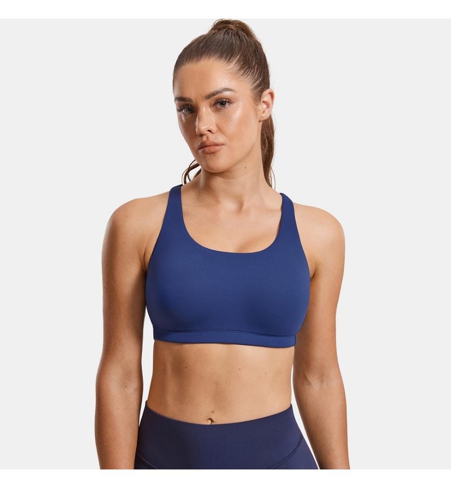 Power On High Impact gepolsterte Sport-BHs - Navy