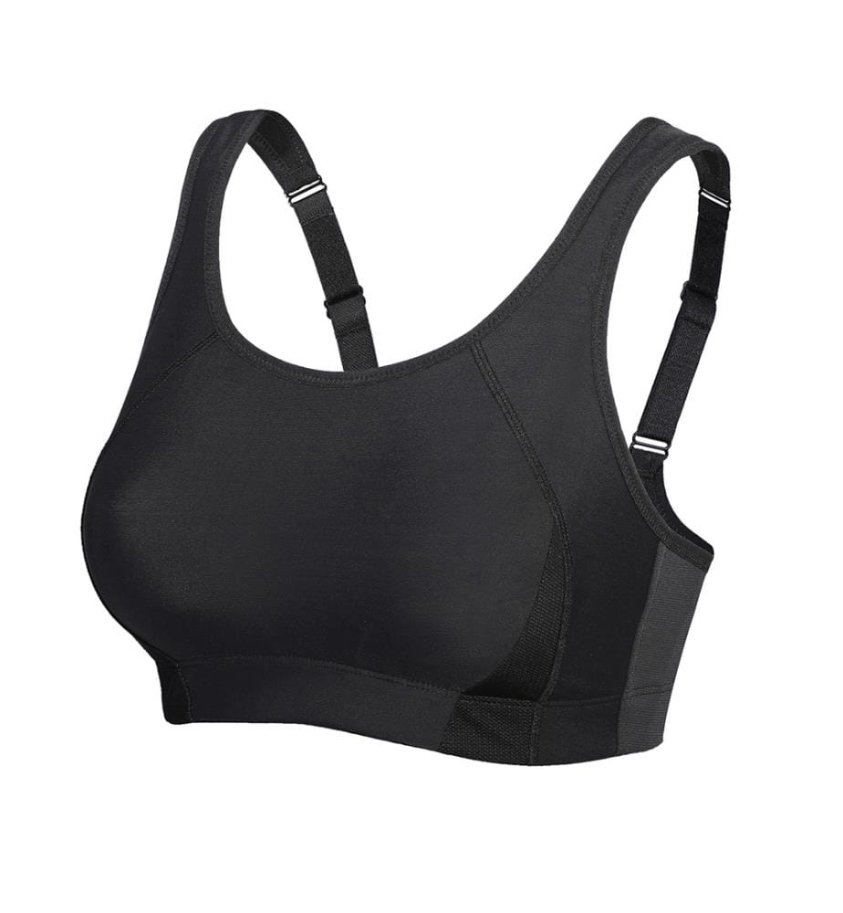 Quick Dry High Impact Padded Wireless Sport-BH - Schwarz