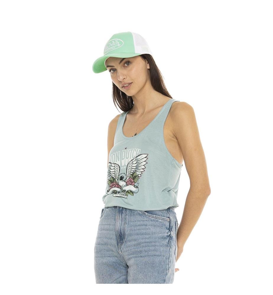 Debardeur - Bleu Turquoise/Rose/Noir