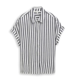 Bluse - Grau und Weiss