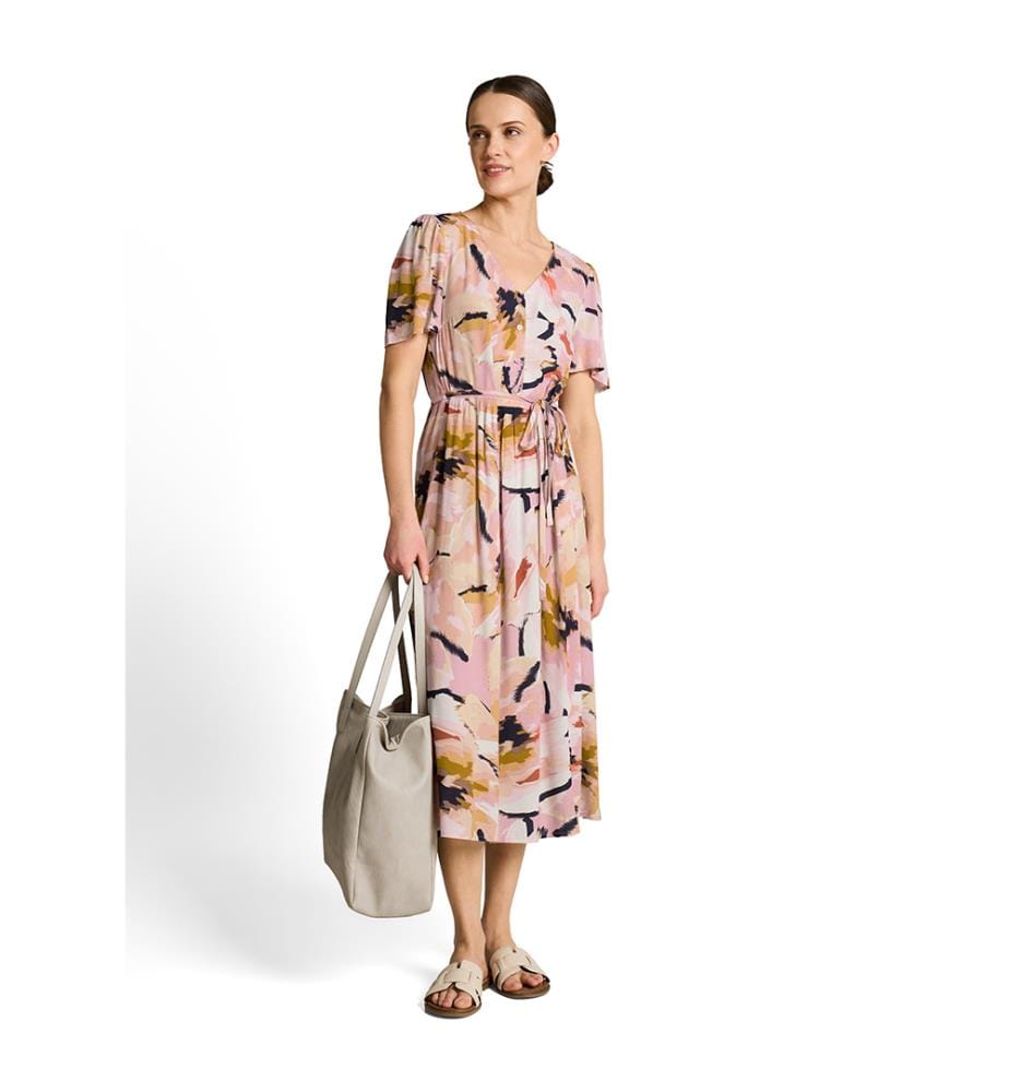 Kleid - Hellrosa und mehrfarbig