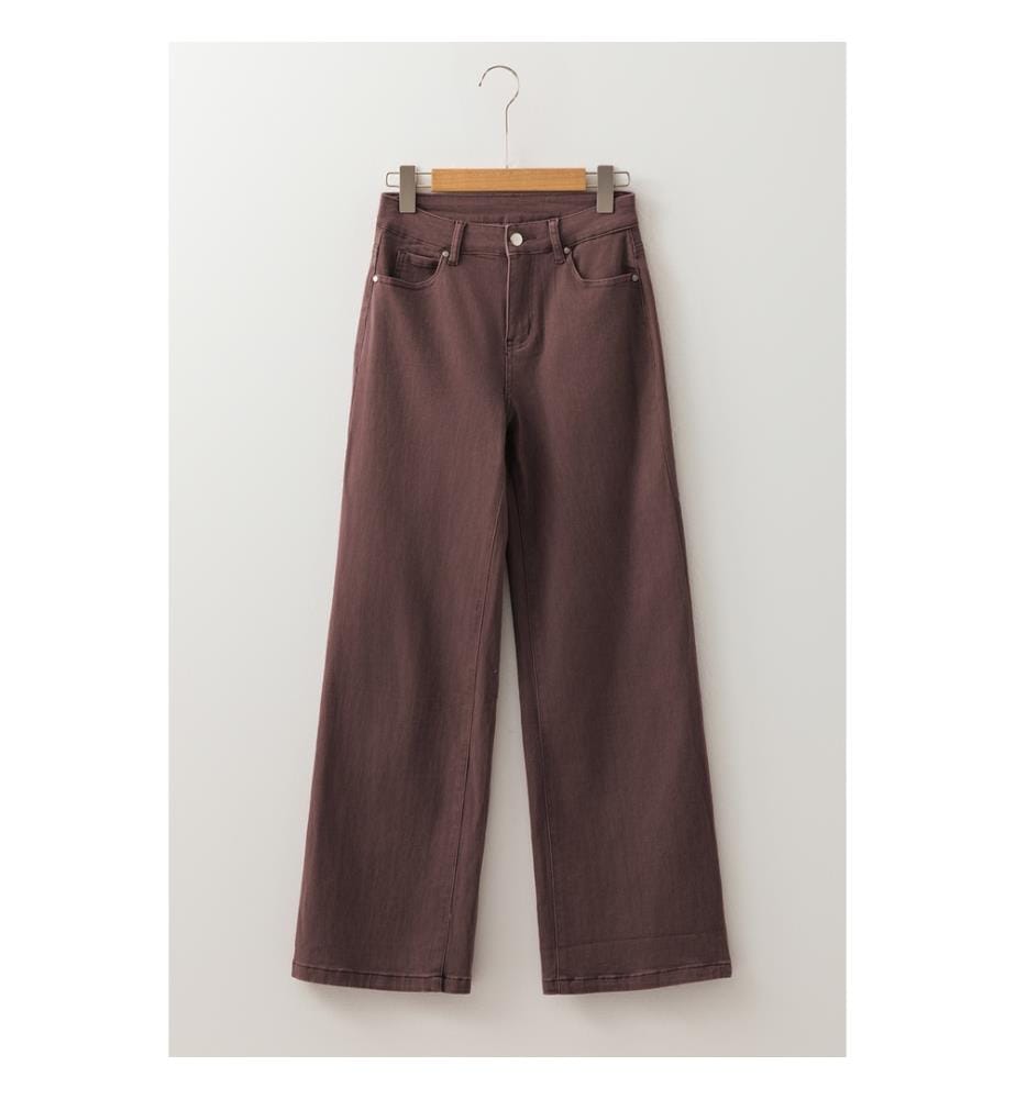 High Waisted Skinny Jeans - Brown