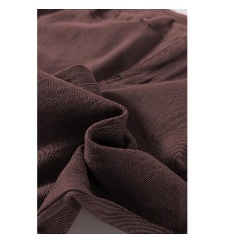 High Waisted Skinny Jeans - Brown