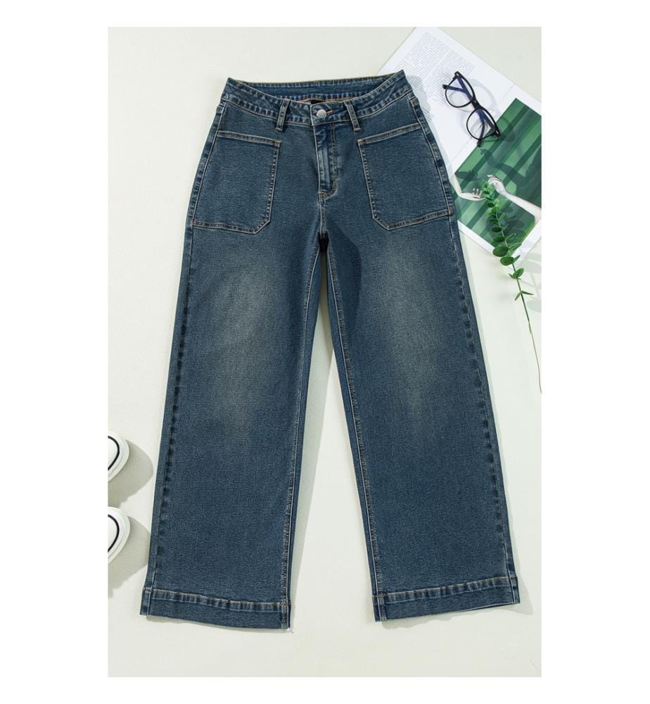 High Waisted Jeans - green