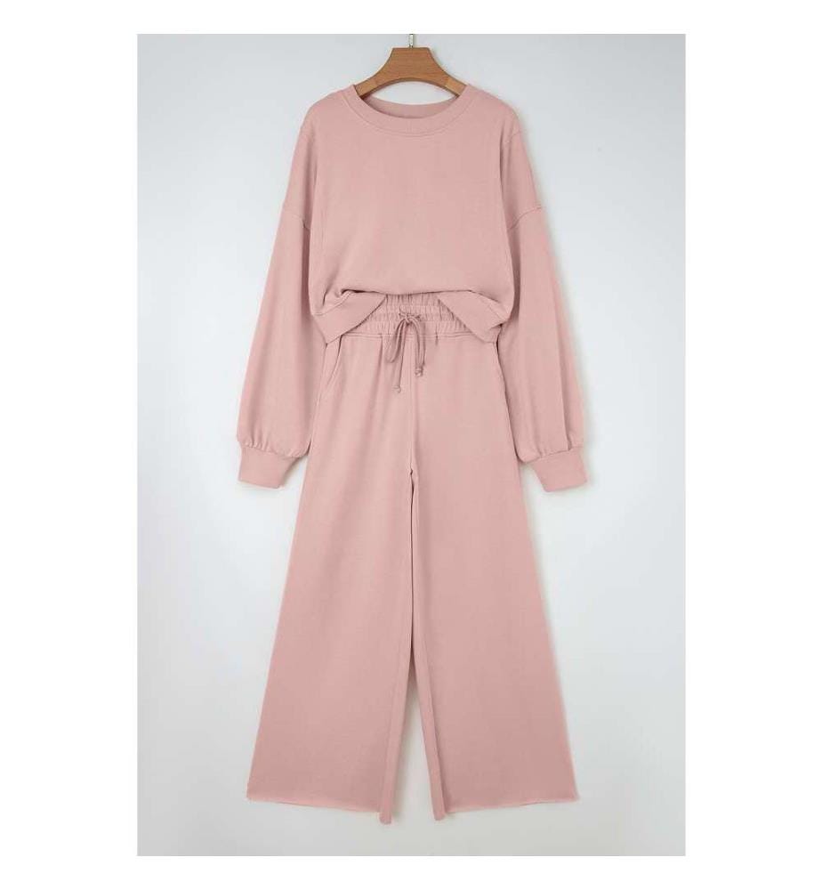 Zweiteiliges Set Hose und Pullover - Hellrosa