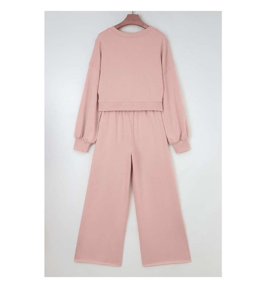 Zweiteiliges Set Hose und Pullover - Hellrosa