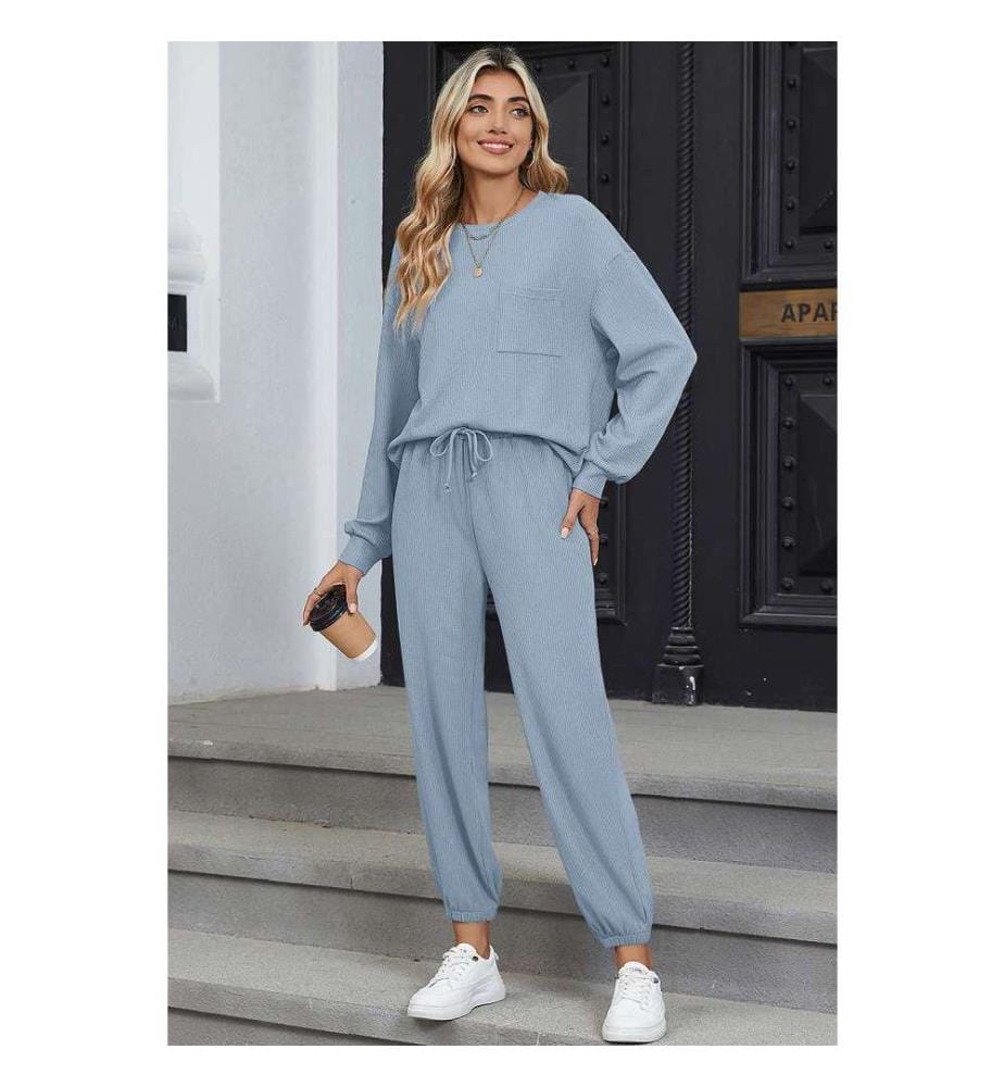 Zweiteiliges Set Top und Hose - Blau