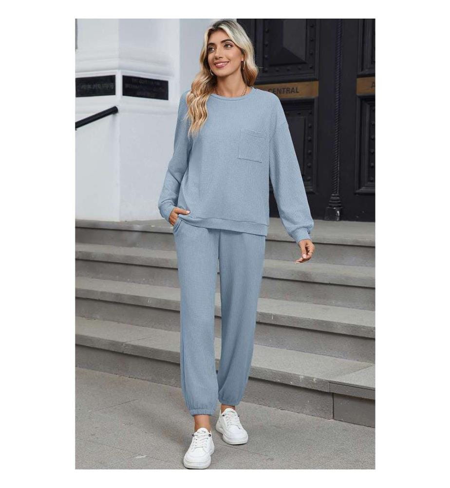 Zweiteiliges Set Top und Hose - Blau