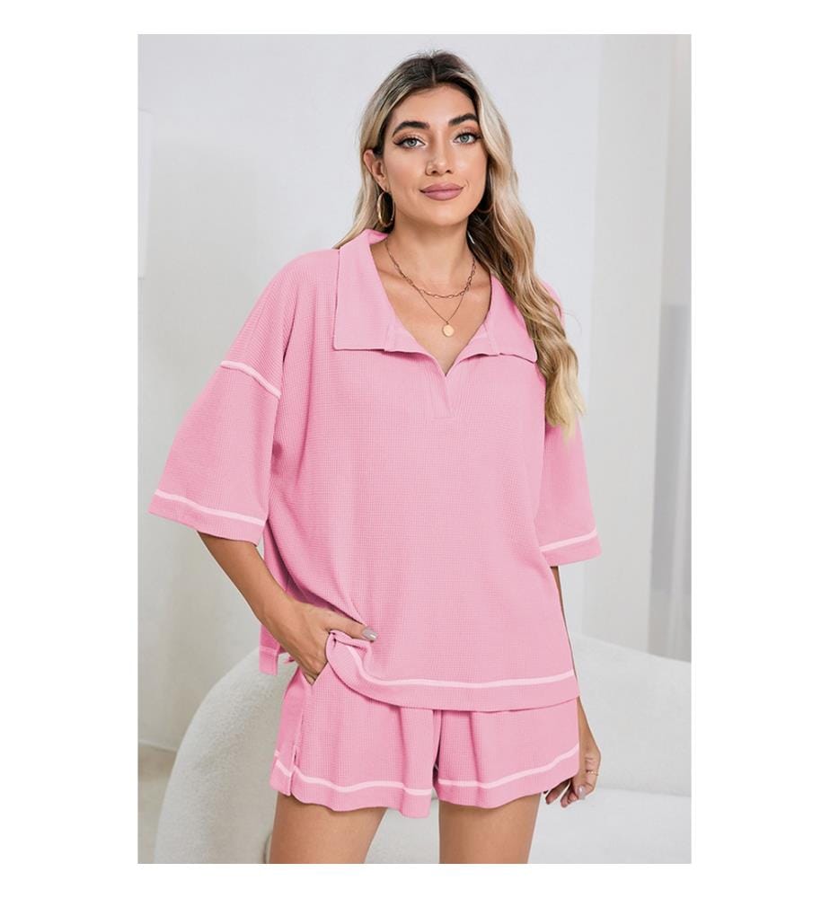 Lässiges 2-teiliges Shorts-Set - Rosa