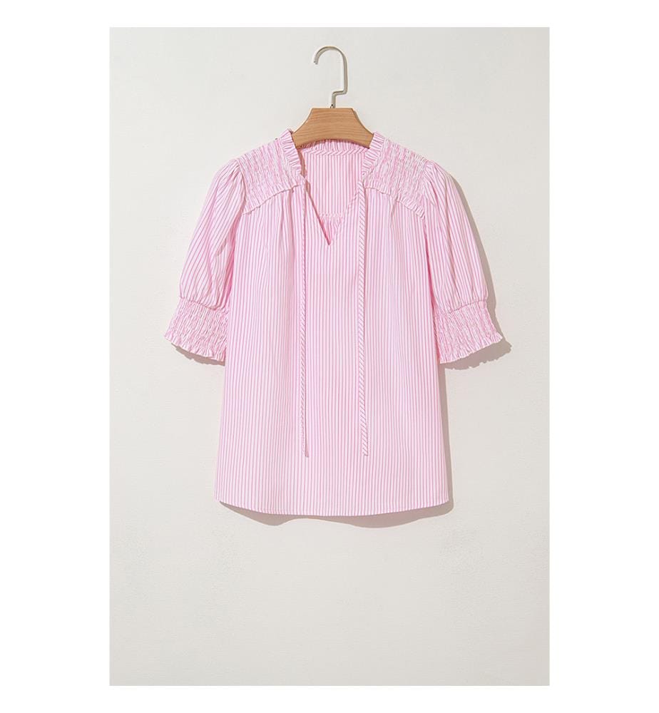Rosa gestreifte Bluse