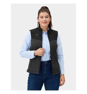 Strickfleece-Weste, beheizbar, 4-Zonen - Schwarz