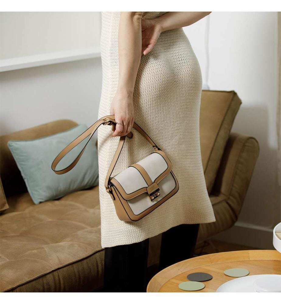 Borsa a tracolla Softy - Beige e marrone