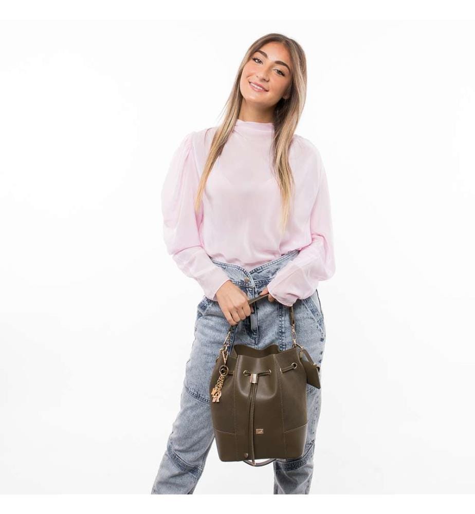 Tasche Eimer Saphir - Dunkelbraun