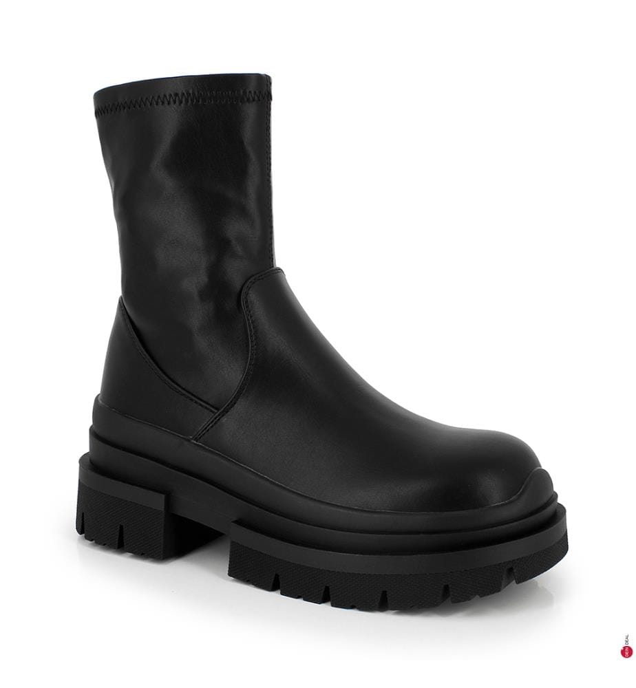 Stiefel mit Mandelspitze - Schwarz